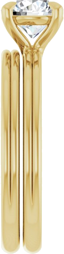 Sužadėtuvių Žiedas „Claw-Prong Solitaire“ 14k yellow gold Round 6.5mm (9)