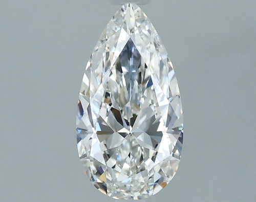 0.71 carat F-VVS2 Natūralus Pear Deimantas (1)