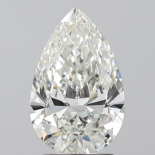 2.01 carat H-SI2 Natūralus Pear Deimantas (1)
