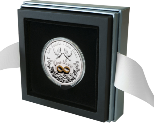 1 oz Два сердца - Две жизни - Одна любовь 2023 серебряная монета (4)