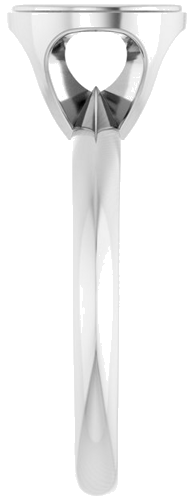 14K White 8.2 mm Round Solitaire Engagement Ring Mounting (4)