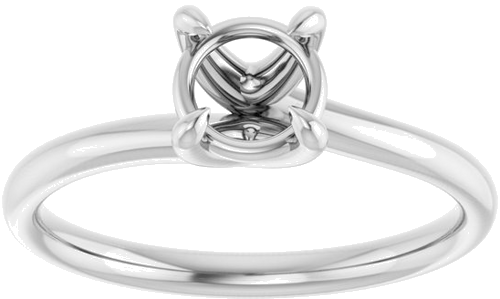 Sužadėtuvių Žiedas „Solitaire“ 14k white gold Round 5.8mm (3)