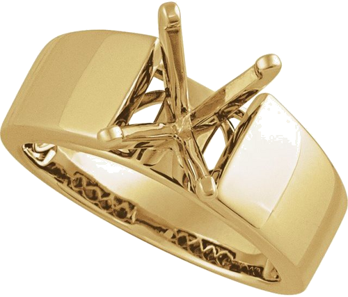 Sužadėtuvių Žiedas „Solitaire Cathedral-Style“ 14k yellow gold Oval 9mm x 7mm (4)