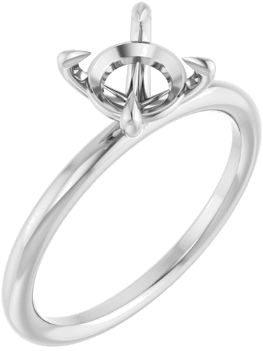 Sužadėtuvių Žiedas „Claw-Prong Solitaire“ 10k white gold Round 7mm (1)