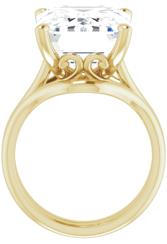 Sužadėtuvių Žiedas „Solitaire“ 14k yellow gold Emerald 16mm x 12mm (7)