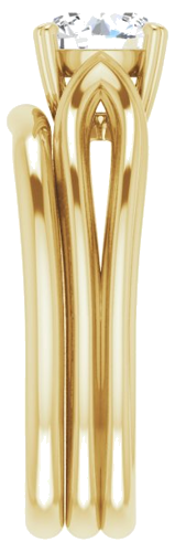 Sužadėtuvių Žiedas „Solitaire“ 14k yellow gold Round 6.5mm (9)