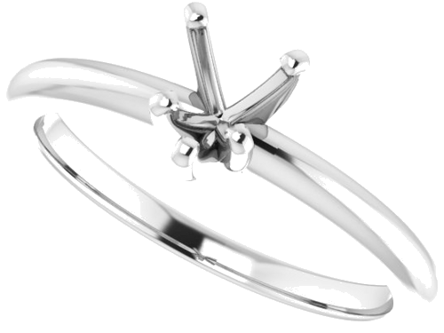 Sužadėtuvių Žiedas „Solitaire“ 585 Baltojo Aukso Heart Shape 5mm (5)