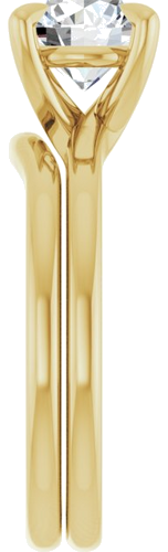 Sužadėtuvių Žiedas 14k yellow gold Round 7.4mm (9)