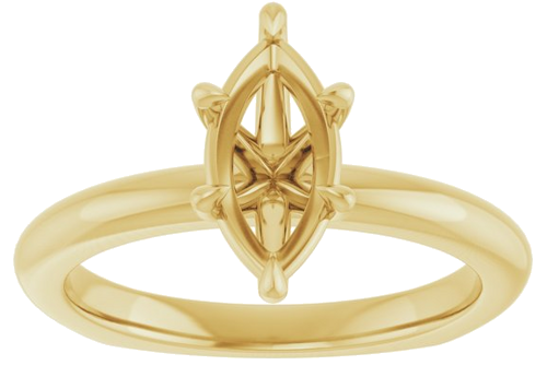 Sužadėtuvių Žiedas „Claw-Prong Euro Shank“ 10k yellow gold Marquise 10mm x 5mm (3)