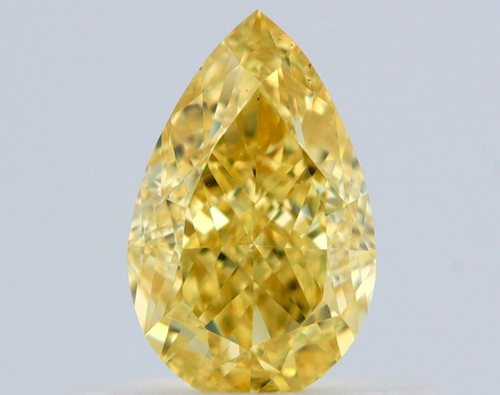0.5 carat Fancy Intense Yellow-VS2 Natūralus Pear Deimantas (1)