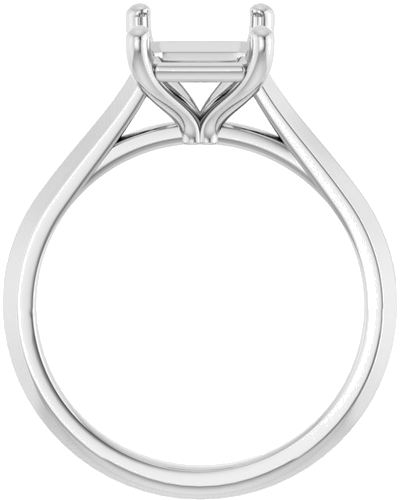 Sužadėtuvių Žiedas „Claw-Prong“ 950 Platinos Emerald 9mm x 7mm (2)