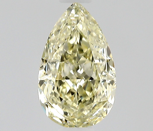 0.6 carat Fancy Light Yellow-VVS2 Natūralus Pear Deimantas (1)