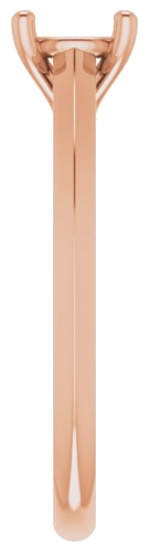 Sužadėtuvių Žiedas „Claw-Prong“ 14k rose gold Round 6mm (4)
