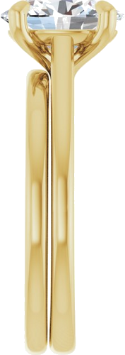 Sužadėtuvių Žiedas „Claw-Prong Solitaire“ 10k yellow gold Oval 9mm x 7mm (9)