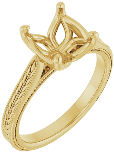 Sužadėtuvių Žiedas „Solitaire“ 14k yellow gold Oval 10mm x 8mm (1)