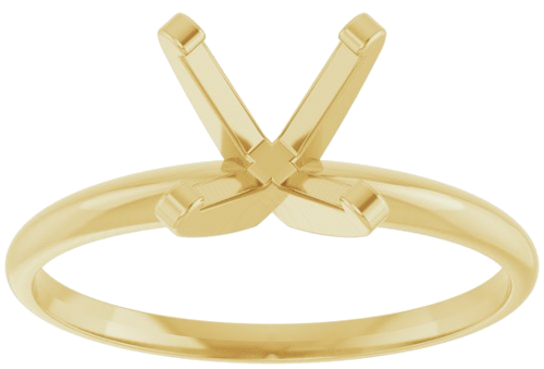 Sužadėtuvių Žiedas „Solitaire“ 585 Geltonojo Aukso Square 5.5mm (3)