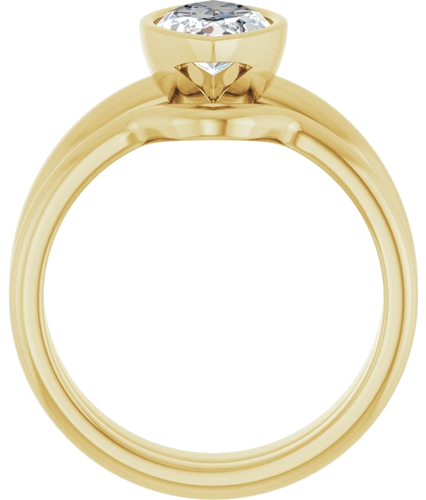 Sužadėtuvių Žiedas „Bezel-Set Solitaire“ 10k yellow gold Marquise 12mm x 6mm (7)