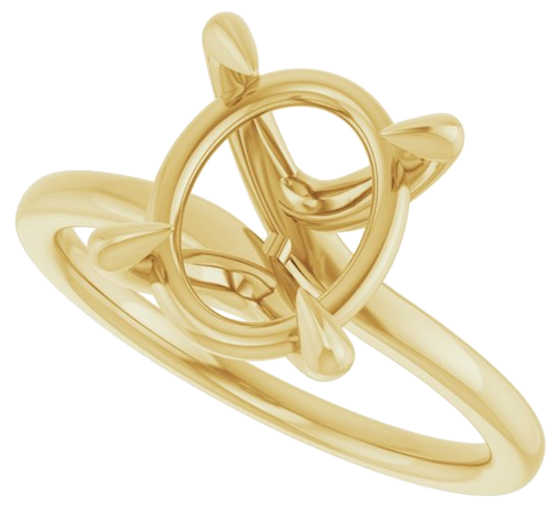 Sužadėtuvių Žiedas 14k yellow gold Oval 11mm x 9mm (5)