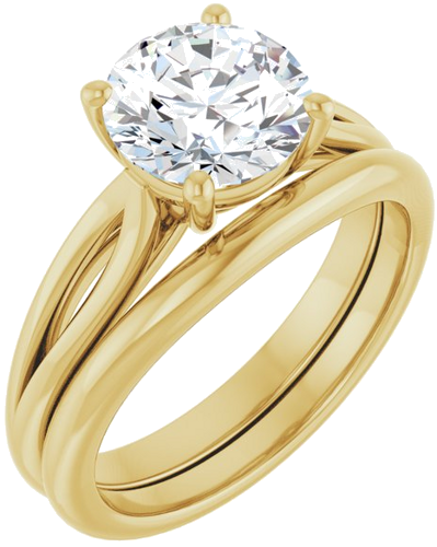Sužadėtuvių Žiedas „Solitaire“ 14k yellow gold Round 8mm (6)
