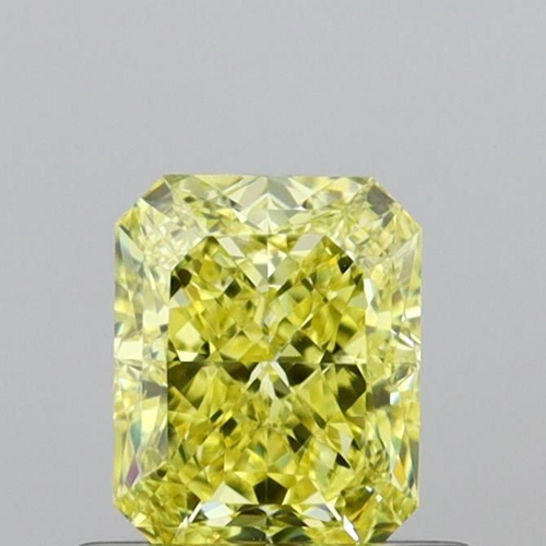 0.59 carat Fancy Intense Yellow-VS2 Natūralus Radiant Deimantas (1)