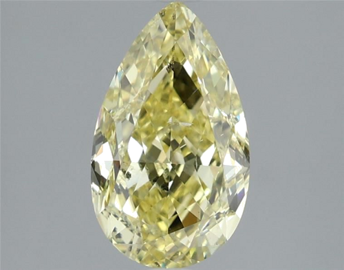 2.0 carat Fancy Yellow-SI2 Natūralus Pear Deimantas (1)