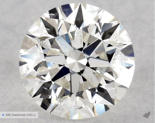 0.53 carat I-SI1 Excellent cut Natūralus Round Deimantas (1)