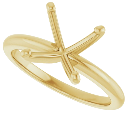 Sužadėtuvių Žiedas „Solitaire“ 14k yellow gold Square 7mm (5)