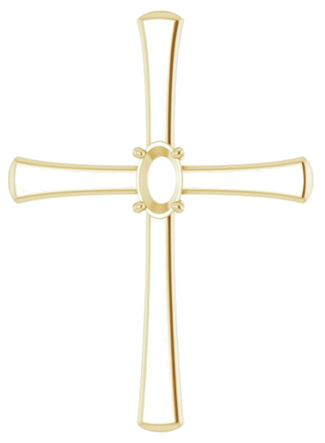 14K Yellow  5x3 mm Oval Pendant Mounting (1)