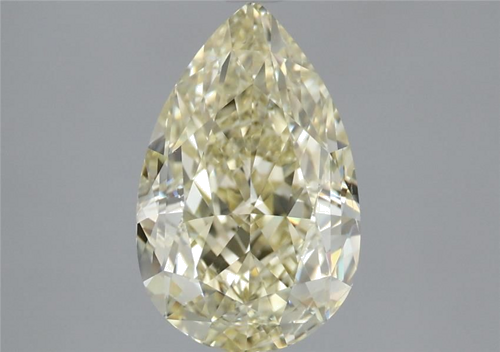 3.01 carat Fancy Light  Yellow-SI1 Natūralus Pear Deimantas (1)
