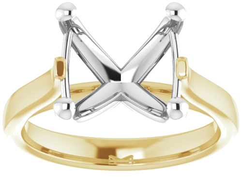 Sužadėtuvių Žiedas 14k yellow/white gold Round 11mm (3)