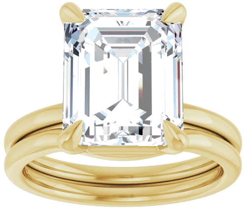 Sužadėtuvių Žiedas 18k yellow gold Emerald 11mm x 9mm (8)