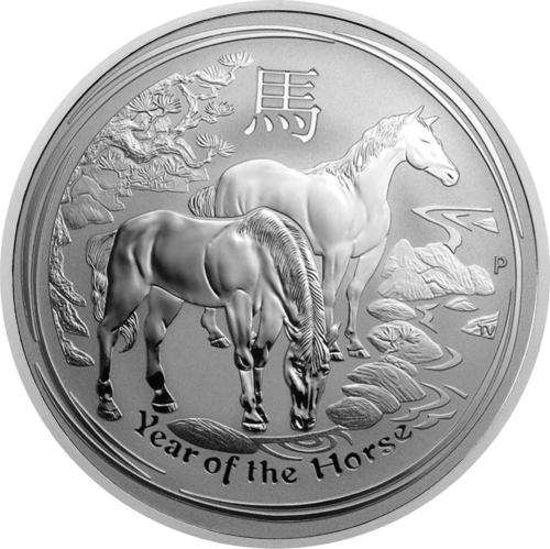 1/2 oz Arklio metai 2014 (Lunar II) Australija sidabrinė moneta (1)