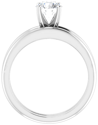 Sterling Silver  6 mm Round Solitaire Engagement Ring Mounting (7)