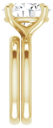 Sužadėtuvių Žiedas „Solitaire“ 585 Geltonojo Aukso Oval 12mm x 10mm (9)