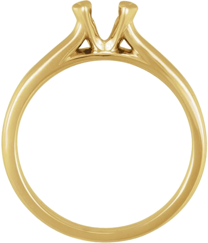 Sužadėtuvių Žiedas „Half-Bezel Solitaire“ 14k yellow gold Round 5.2mm (2)