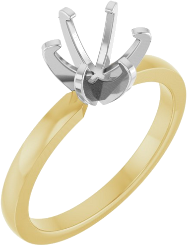 Sužadėtuvių Žiedas „Claw-Prong Solitaire“ 14k yellow/white gold Round 7mm (1)