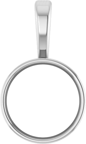 Pakabukas „Bezel-Set Solitaire“ 14k white gold Round 7.5mm (1)