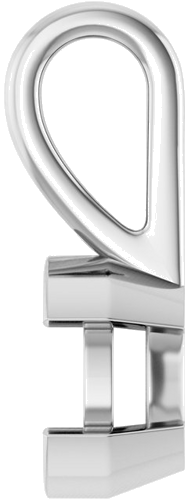 Pakabukas „Half-Bezel Solitaire“ 585 Baltojo Aukso Oval 6mm x 4mm (3)