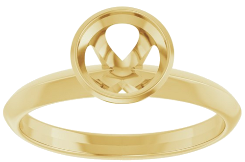 Sužadėtuvių Žiedas „Solitaire“ 585 Geltonojo Aukso Round 6.5mm (3)