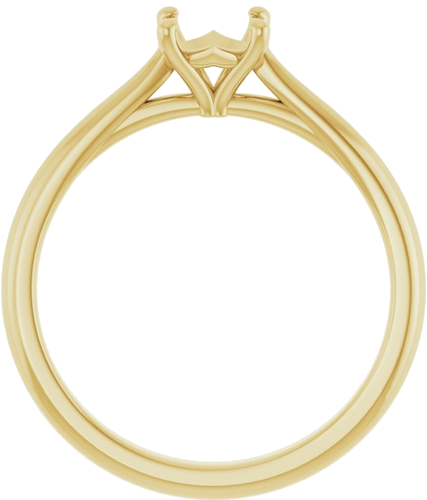 14K Yellow 5.8 mm Round Solitaire Engagement Ring Mounting (2)