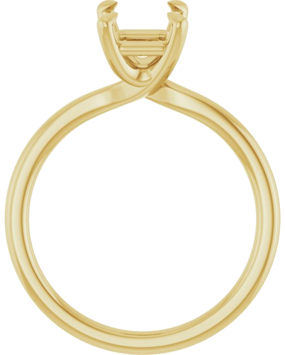 Sužadėtuvių Žiedas 14k yellow gold Emerald 8mm x 6mm (2)