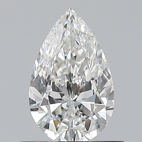 0.57 carat F-VVS2 Natūralus Pear Deimantas (1)