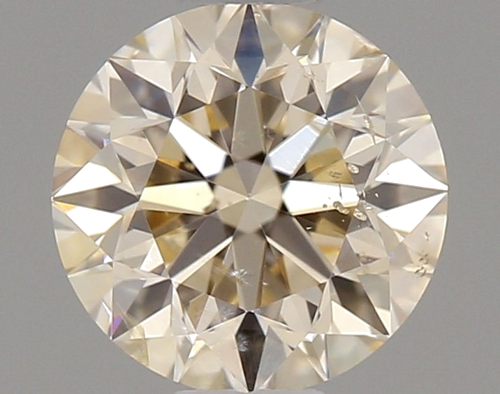 0.5 carat Light Orangey Yellow-SI2 GD cut Natūralus Round Deimantas (1)