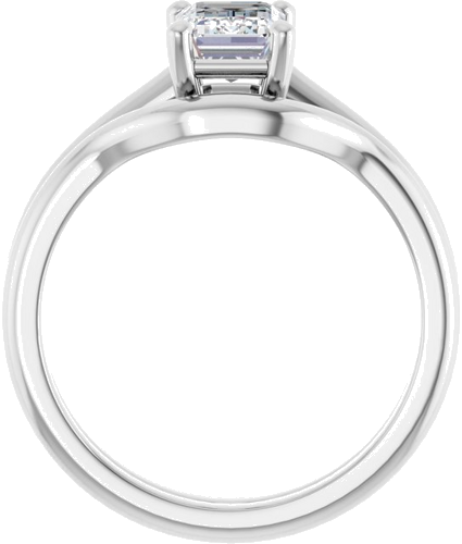 Sužadėtuvių Žiedas „V-End Prong“ 950 Platinos Emerald 7mm x 5mm (7)