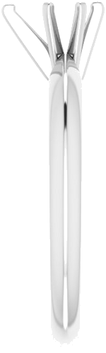 14K White 6x4 mm Pear Engagement Ring Mounting (4)