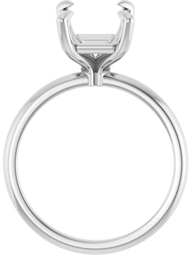 Sužadėtuvių Žiedas „Solitaire“ 14k white gold Emerald 10mm x 8mm (2)