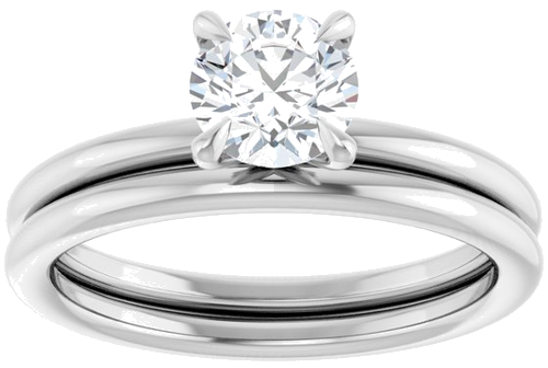 Sužadėtuvių Žiedas „Claw-Prong Solitaire“ 14k white gold Round 5.8mm (8)
