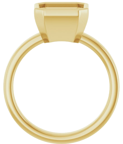 Sužadėtuvių Žiedas „Bezel-Set Solitaire“ 14k yellow gold Asscher 8mm (2)