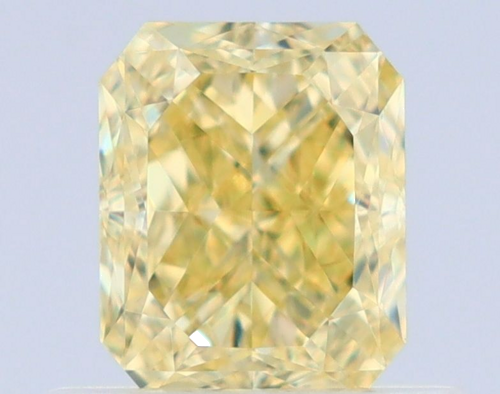 0.6 carat Fancy Yellow-VVS2 Natūralus Radiant Deimantas (1)