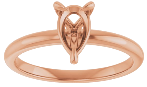 Sužadėtuvių Žiedas „Solitaire“ 14k rose gold Pear 8mm x 5mm (3)